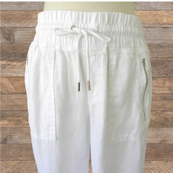 Athleta Cabo Linen Wide Leg Pant Size 10 - Picture 5 of 12